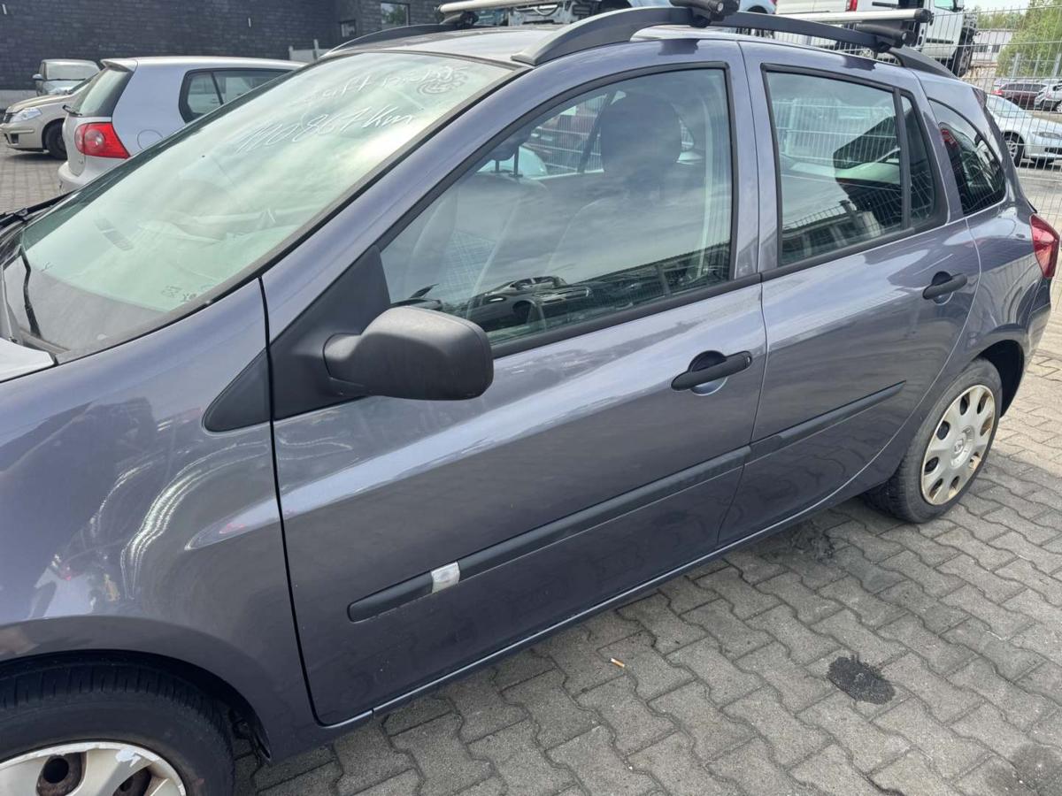 Renault Clio 3 Grandtour original T&uuml;r vorn links TEJ47 Bleu gris Kombi Rohbau Bj.2009